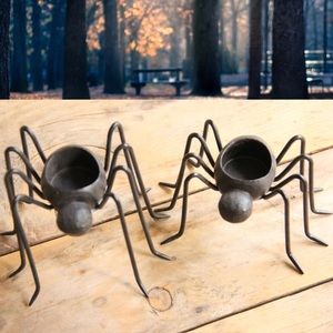 Halloween Spider Candle Holders by Pottery Barn 2p